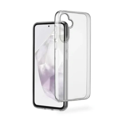 Abbildung von Hama Hülle für Galaxy A56 5G (Handyhülle, Schutzhülle Rückseite, Case Kratzfest, extra Schutz Kamera und Display, Wireless Charging kompatibel, transparent, Slim, dünn) durchsichtig