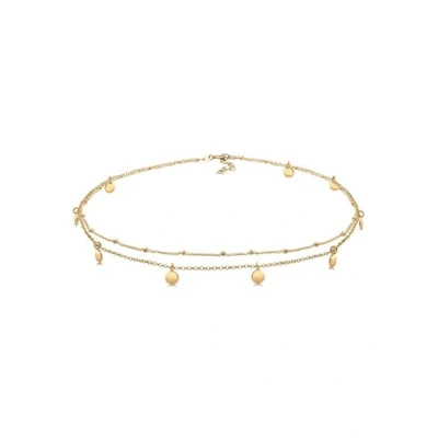 Abbildung von Elli Halskette Damen Choker Kugel Layer Look Plättchen in 925 Sterling Silber