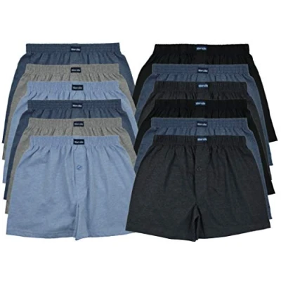 Abbildung von MioRalini TOPANGEBOT Boxershorts farbig weich &amp; locker in neutralen Farben klassischen Unifarben Herren Boxershort, 12 Stück Set05 + Set 04, XXXL 9