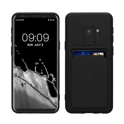 Abbildung von kwmobile Handyhülle kompatibel mit Samsung Galaxy S9 Hülle Handy Cover Fach für Karten in Schwarz