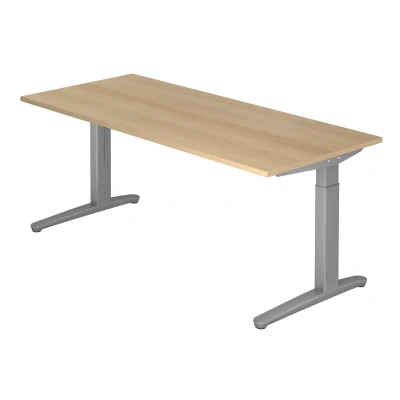 Abbildung von Hammerbacher Schreibtisch XB19 Eiche/Silber