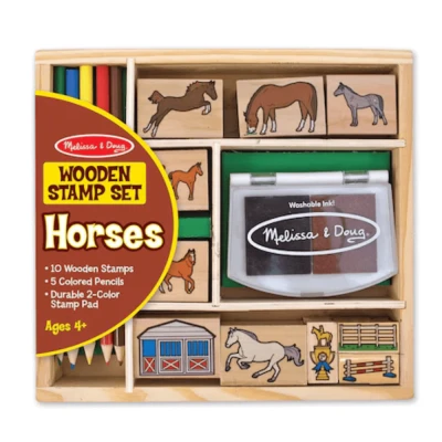 Abbildung von Melissa &amp; Doug Pferdestempelset Kunsthandwerk Stempelsets und schablonen 4+ Geschenk für Jungen oder Mädchen