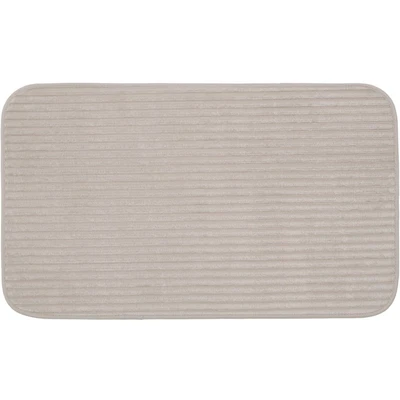 Abbildung von Gözze Badematte Berlin, Höhe 7 mm, rutschhemmend beschichtet, fußbodenheizungsgeeignet, Polyester, rechteckig, Badteppich, Uni Farben, Cord Optik, waschbar