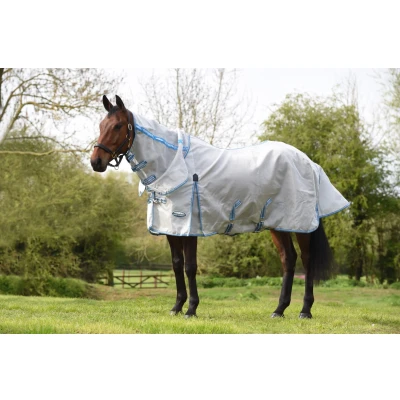 Abbildung von Weatherbeeta Fliegendecke Comfitec Hexi Shield Combo Neck Silver/Teal Blue 165/225