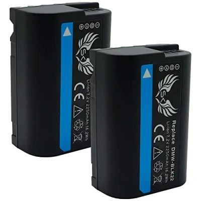 Abbildung von 2X SK Akku Ersatz für Panasonic DMW BLK22 / BLK22E 2250mAh Lumix DC G9 GH5 II GH5S GH6 S5 S5K