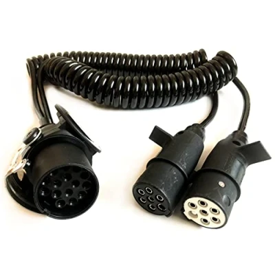 Abbildung von MelTruck® Elektrowendel Spiralkabel 15P/24V und 2x 7P/24V Elektrokabel Adapter Steckern