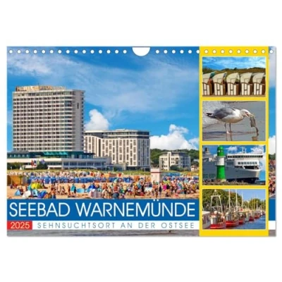 Abbildung von Seebad Warnemünde Sehnsuchtsort an der Ostsee (Wandkalender 2025 DIN A4 quer), CALVENDO Monatskalender