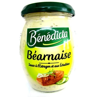 Abbildung von Benedicta Bearnaise Sauce Zwiebeln Schalotten Estragon 260 g Glas