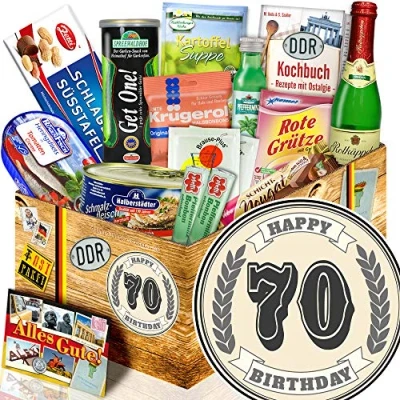Abbildung von 70. Geburtstagsgeschenke Ossi Paket 70 Geburtstag Geschenke lustig