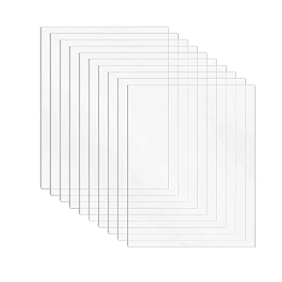 Abbildung von DARENYI 10 Pcs Klare Acrylglas Kunststoffplatten 1mm Transparente Platte Plexischeiben Transparent Acrylplatte für Fotorahmen, Projektausstellung, Malerei (18 x 13cm)