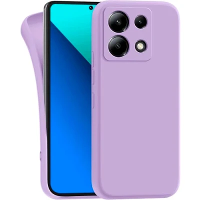 Abbildung von MyGadget Hülle kompatibel mit Xiaomi Redmi Note 13 Pro 5G Poco X6 robuste Handyhülle TPU Case Slim Silikonhülle Back Cover Kratzfest Schutzhülle Matt Lila