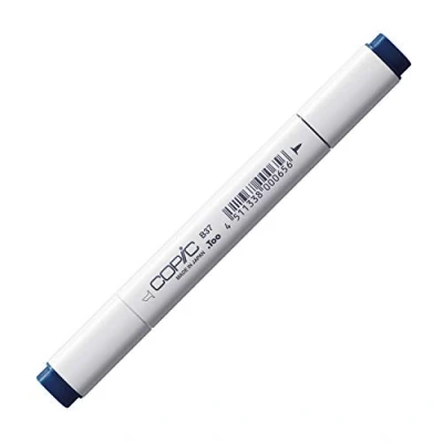 Abbildung von COPIC Classic Marker Typ B 37, Antwerp Blue, professioneller Layoutmarker, mit einer breiten und feinen Spitze