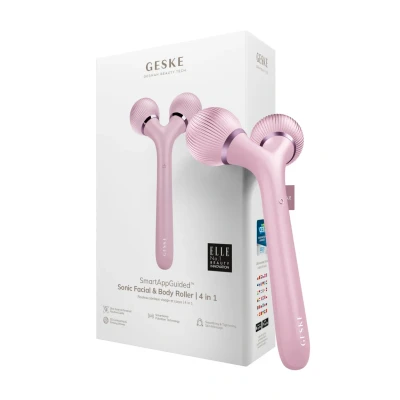Abbildung von Geske SMARTAPPGUIDED Sonic Facial BODY Roller 4 IN 1 Gesichtspflege Zubehör, Größe: One Size, Pink