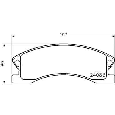 Abbildung von HELLA 8DB 355 011 541 Bremsbelagsatz mit akustischer Verschleißwarnung JEEP: GRAND CHEROKEE 2