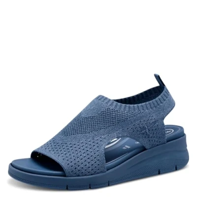 Abbildung von Tamaris Comfort Keilsandalette, Damen, Größe: 39, Denim Schuhe