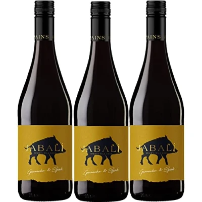 Abbildung von Bodegas Paniza Jabali Garnacha Syrah Rotwein Wein halbtrocken Spanien I Visando Paket (3 Flaschen)