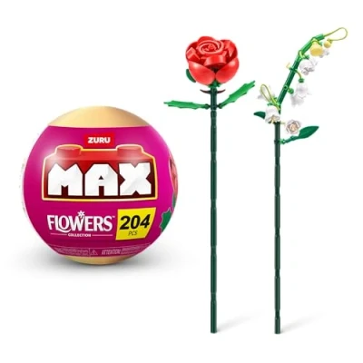Abbildung von MAX Premium Flowers Bausteine(Rose und Maiglöckchen) (bis zu 243 Teile, 2 Blumen pro Kapsel, 10 zum Sammeln) von ZURU