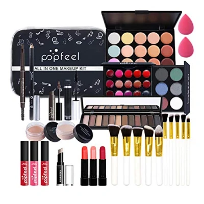 Abbildung von CHSEEA Schminkset Beauty Geschenk Set Cosmetics Schminkkoffer Concealer Lidschatten Palette Puder Lipgloss Lippenstift Kosmetik Make up für Gesicht, Augen und Lippen #2