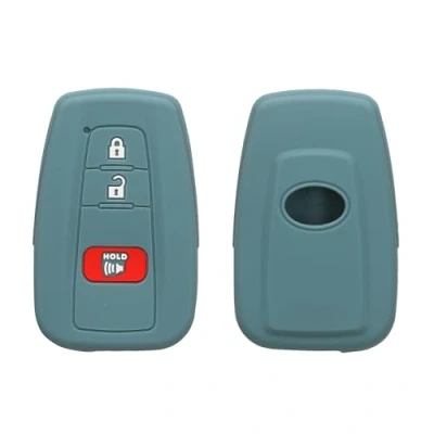 Abbildung von kwmobile Autoschlüssel Silikon Hülle kompatibel mit Toyota 2 3 Tasten Smart Key Schlüsselhülle in Arctic Night