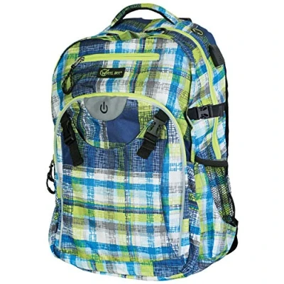 Abbildung von Wheel Bee 991074 Schulrucksack Generation Z, wählbar, LED Licht für Sicherheit und Sichtbarkeit, trendiger Backpack, USB Port, Kopfhörer Ausgang, viele Fächer