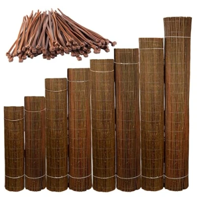 Abbildung von Ogrodzenia Wiklinowe Weidenmatte 180 x 300 cm Balkon Sichtschutz Zaun Garten aus Holz Windschutz &amp; Sonnenschutz Schattenspender