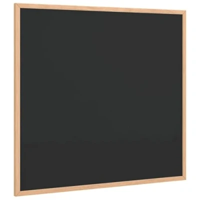 Abbildung von vidaXL Pinnwand Kreidetafel mit massivem Kiefernholzrahmen Schwarz 60x55 cm