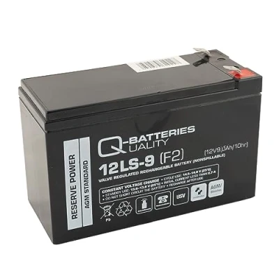 Abbildung von Q Batteries 12LS 9 12V 9Ah F2 Blei Vlies Akku AGM 10 Jahre
