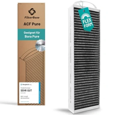 Abbildung von FilterBase® Aktivkohlefilter passend für Bora Pure, PUAKF Filter Hochwertiger Kohlefilter (1 Stück) Ihr PURU oder PUXU Kochfeld mit Umluft