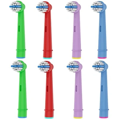 Abbildung von 8er FREZAHN Kids Aufsteckbürsten kompatibel mit Oral b Kinder elektrische Zahnbürste, Extra Soft Borsten für Sensitive Zahnfleisch, kleine runde Zahnbürstenköpfe