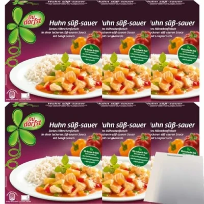 Abbildung von Du darfst Menü Huhn süß sauer 6er Pack (6x375g Packung) + usy Block