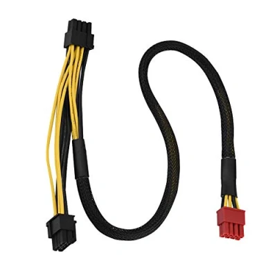 Abbildung von fasient 50cm Grafikkarten Modulleitung, 8 Pin Stecker auf Dual 8(6+2) PCI Express Stromkabel, Abnehmbarer Adapter Verlängerungskabel