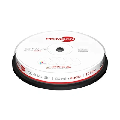 Abbildung von PRIMEON CD R 80Min/AUDIO Cakebox (10 Disc), photo on disc Surface, Inkjet Fullsize Printable