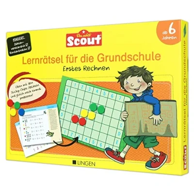 Abbildung von Scout: Lernrätsel für die Grundschule Erstes Rechnen: Lernbox mit Übungsheft und kinderleichten Kontrollsystem zur selbstständigen Kontrolle