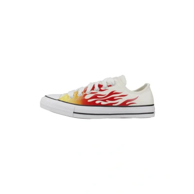 Abbildung von Converse Chuck Taylor All Star Flames Textile Sneaker, weiß / rot, 9.5 Women/7.5 Men