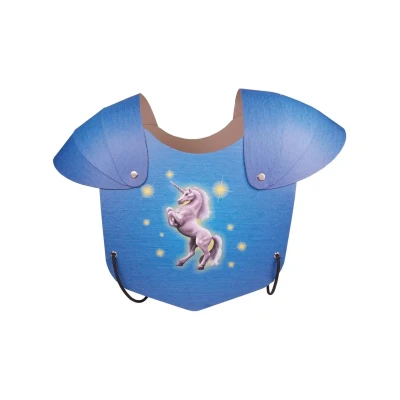 Abbildung von Brustpanzer Einhorn in Blau &ndash;F&uuml;r kleine Helden und Heldinnen!