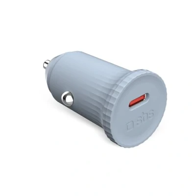 Abbildung von SBS Autoladegerät aus recycelten GRS Materialien, USB C Anschluss mit 25 Watt, 12V Zigarettenanzünder, kompakt, umweltfreundlich