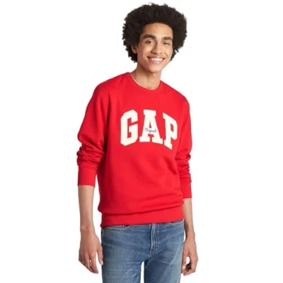 Abbildung von GAP Original ARCH CREW Sweatshirt Pure red, Herren, Größe: Large, red