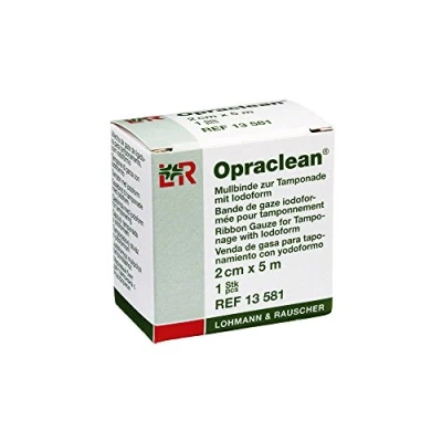 Abbildung von Opraclean Mullbinde zur, zum Tampon.m.Jodoform 2cmx5m