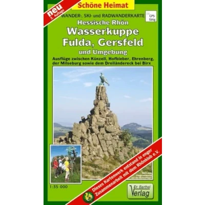 Abbildung von Wander , Ski und Radwanderkarte Hessische Rhön, Wasserkuppe, Fulda, Gersfeld Umgebung: Ausflüge zwischen Künzell, Hofbieber, Ehrenberg, der ... bei Birx. 1:35000 (Schöne Heimat)