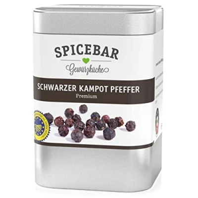 Abbildung von Spicebar Schwarzer Kampot Pfeffer, Premiumqualität aus Kambodscha, (1 x 60g)