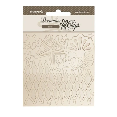 Abbildung von Stamperia Silent Sea Decorative Chips Sheels and Net (SCB262)