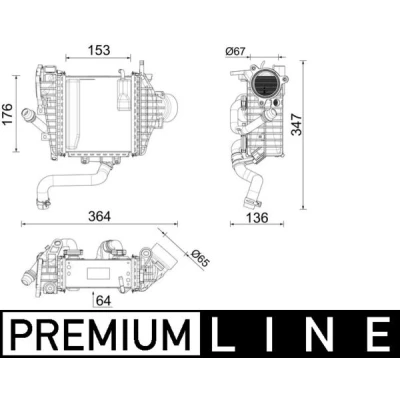 Abbildung von MAHLE ORIGINAL CI 641 000P Ladeluftkühler