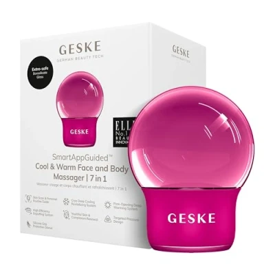Abbildung von GESKE SmartAppGuided™ Cool &amp; Warm Face Body Massager 7 in 1 Massagegerät für Gesicht Körper Batterielose Wärme Kühltechnologie Straffend, entspannend abschwellend