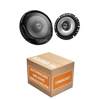 Abbildung von Lautsprecher Boxen Kenwood KFC S1766 16,5cm 2 Wege Koax Auto Einbauzubehör Einbauset für Peugeot 207 justSOUND
