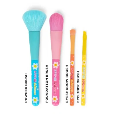 Abbildung von Legami Set von 4 Pinseln für die Trucco, Oh My Glow, Tema Daisy, Include Powder Brush, Foundation Eyeshadow Eyeliner 100 Prozent Vegan, Größe XS