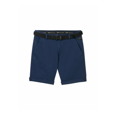 Abbildung von TOM Tailor Denim MIT GÜRTEL Shorts, Herren, Größe: Small, Navy mini houndstooth