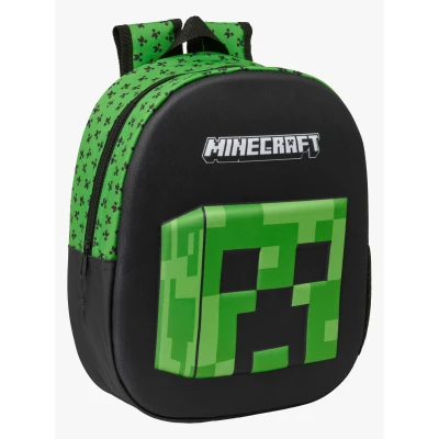 Abbildung von Minecraft 3D Kinder Rucksack 8.5L, Schwarz/Grün