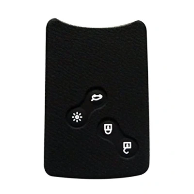 Abbildung von Happyit 4 Tasten Silikon Auto Smart Key Cover Fall für Renault Clio Scenic Megane Duster Sandero Captur Twingo Koleos Fernbedienung (Schwarz)