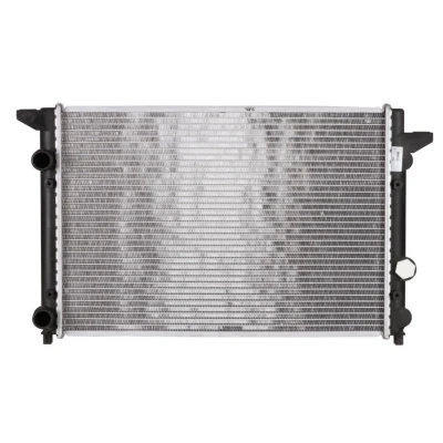 Abbildung von NRF 54695 Kühler, Motorkühlung Aluminium 522 356 29 mit Anbauteilen Kühlrippen gelötet VOLKSWAGEN: Passat B3/B4 Variant, Limousine