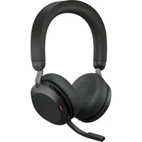 Abbildung von Jabra Evolve2 75 USB C Kabelloses Office Headset mit Ladestation Schwarz